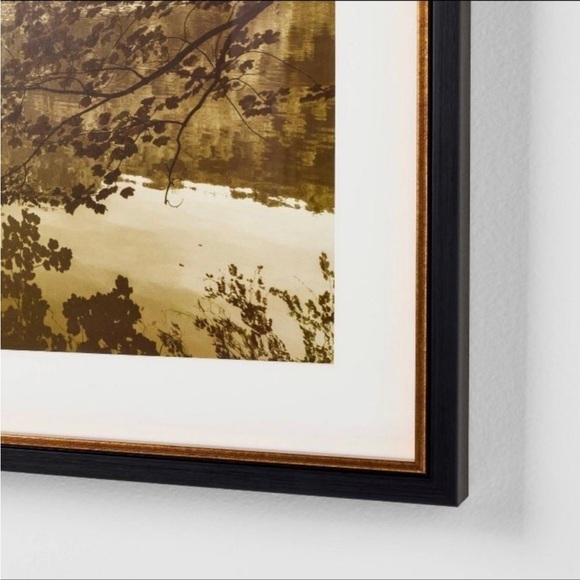 24"x18" Abstract Lake Framed Wall Art - Threshold™ designed with Studio McGee - Picture 3 of 4